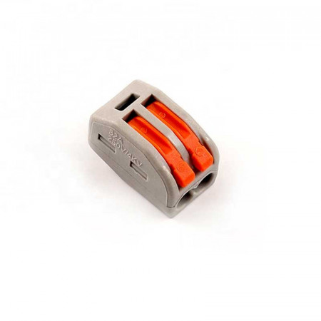 Set 10 bucati conectori rapizi pentru conductori electrici, E-LOCKS, cu levier, 2 pini, plastic