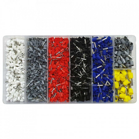 Set 1900 bucati pini terminali E-LOCKS pentru conductori electrici 0,50 - 6,00 mm²