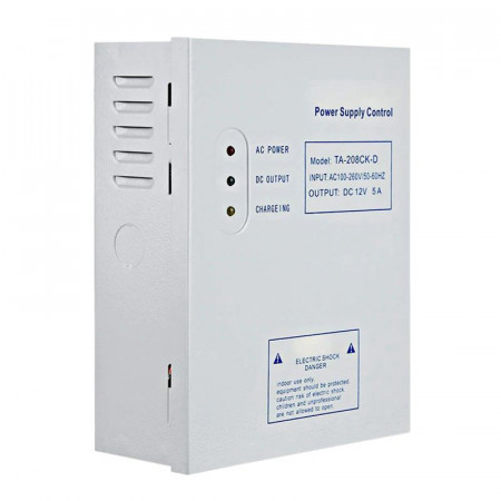 Sursa de alimentare de 12V / 5A pentru sisteme de acces, cu backup