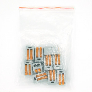 Set 10 bucati conectori rapizi pentru conductori electrici, E-LOCKS, cu levier, 2 pini, plastic