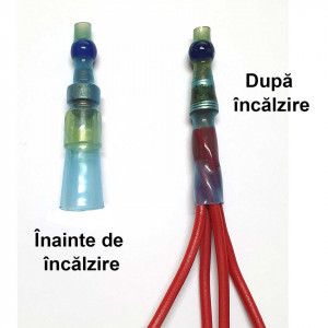 Set 20 morsete termocontractibile, cu spirala de cupru si lipire cu cositor, E-LOCKS, multicolor, diametru 3,3 - 9,0 mm