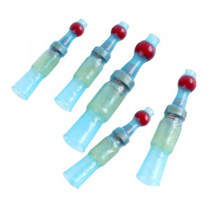 Set 20 morsete termocontractibile, cu spirala de cupru si lipire cu cositor, E-LOCKS, rosii, diametru 4,5 mm