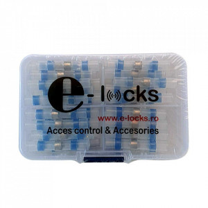 Set 50 bucati Conectori termocontractibili, E-LOCKS, cu lipire si etansare pentru conductori electrici, model ST3B