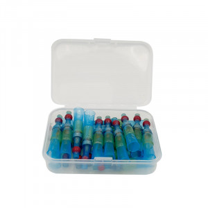 Set 20 morsete termocontractibile, cu spirala de cupru si lipire cu cositor, E-LOCKS, rosii, diametru 4,5 mm