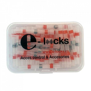 Set 50 bucati Conectori termocontractibili, E-LOCKS, cu lipire si etansare pentru conductori electrici, model ST2R