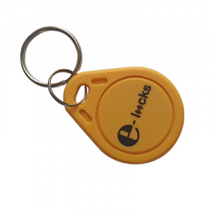 Set 10 bucati Tag de proximitate RFID, E-LOCKS, 125 KHz, chip T5577 rewritable, galben