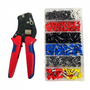 Set cleste pentru sertizare E-LOCKS, model HSC10 16-4A + 1200 buc terminale conductori