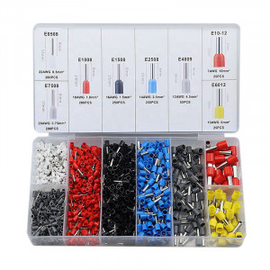 Set 1200 buc pini terminali izolati pentru conductori electrici 0,50 - 10 mm²