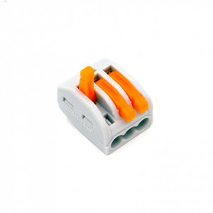 Set 10 bucati Conectori pentru conductori electrici, E-LOCKS, tip WAGO, 3 pini, plastic