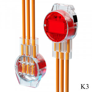 Set 100 bucati conectori cu gel pentru cabluri de date si alarma, E-LOCKS, tip K3, diametru 0,4 - 0,9 mm