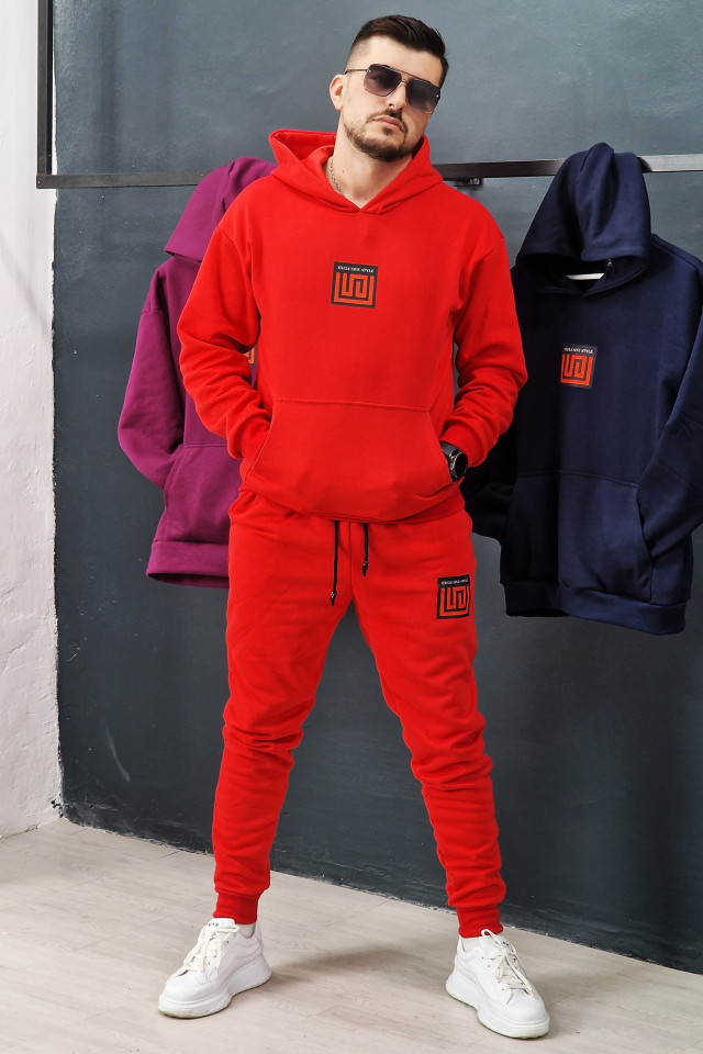 Trening Exclusive Maze Bumbac Flausat Rosu