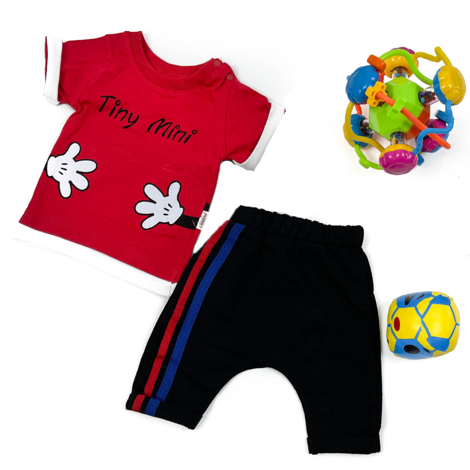 Compleu 2 Piese Tiny Rosu