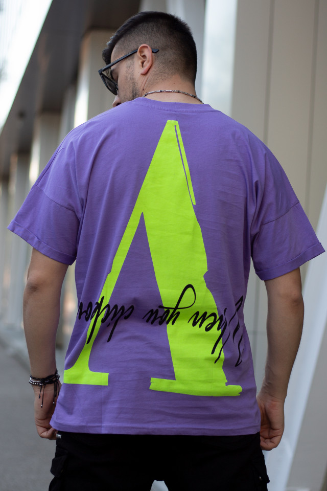 Tricou Oversized ASK y051 Violet