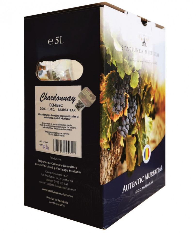 Crama Statiunea Murfatlar Chardonnay Demisec Bag in Box 5L