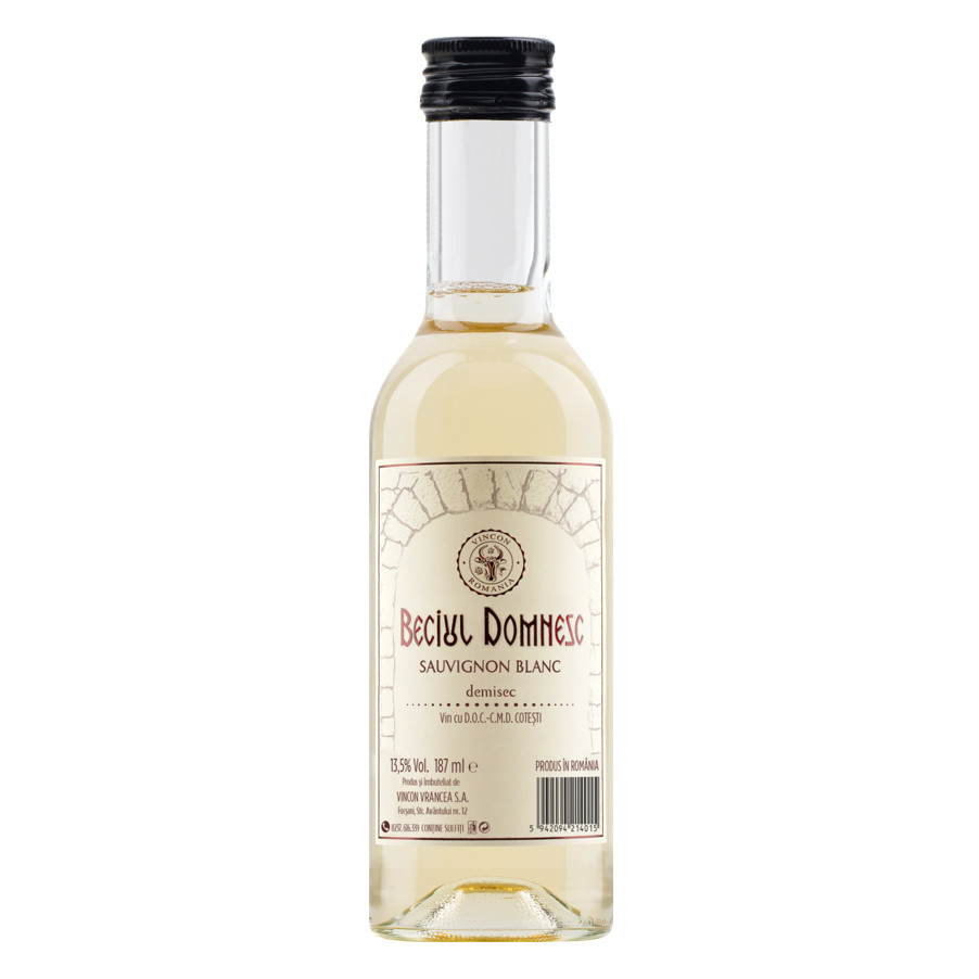 Vincon, Beciul Domnesc, Sauvignon Blanc, Demisec, 14%, 0.187L
