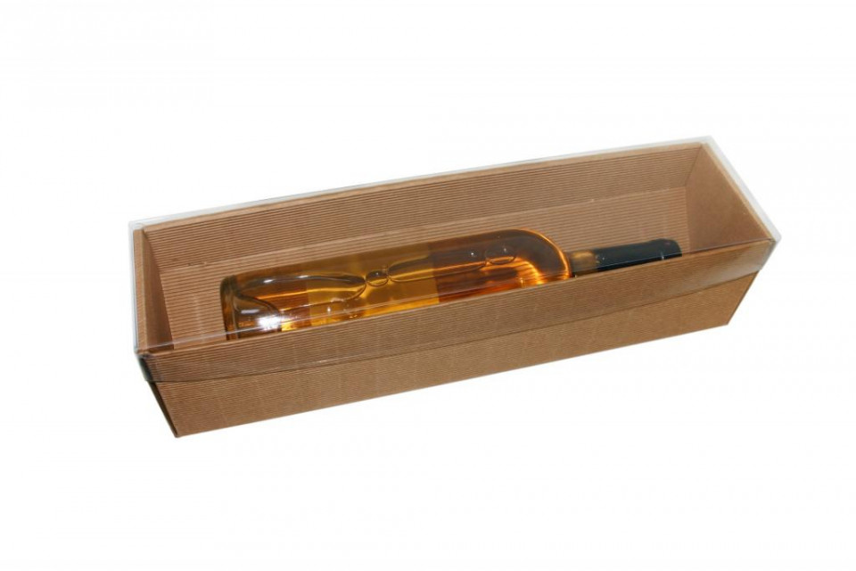 Cutie carton capac transparent