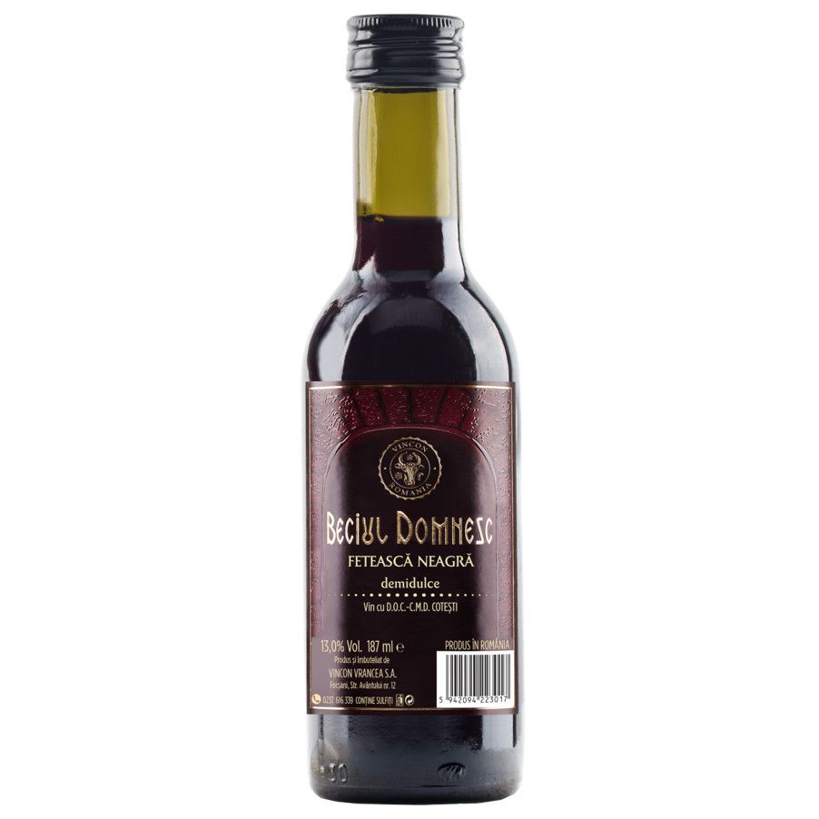 Vincon, Beciul Domnesc, Fetească Neagră, Demidulce, 13%, 0.187L