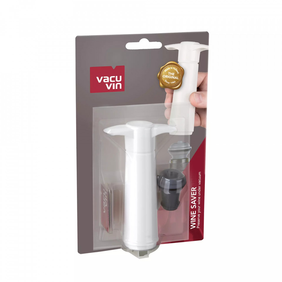 Vacu Vin Pompa Vacumat Wine Saver Alb 1 Dop