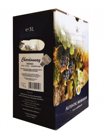 Crama Statiunea Murfatlar Chardonnay Demisec Bag in Box 5L