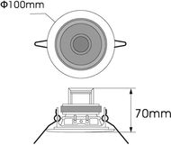 OMNITRONIC CS-2.5G Ceiling speaker gold