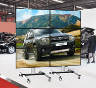 ALLMOUNTS Suport de podea mobil extensibil pentru videowall 1x3
