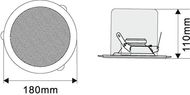 OMNITRONIC CSC-4 Ceiling speaker