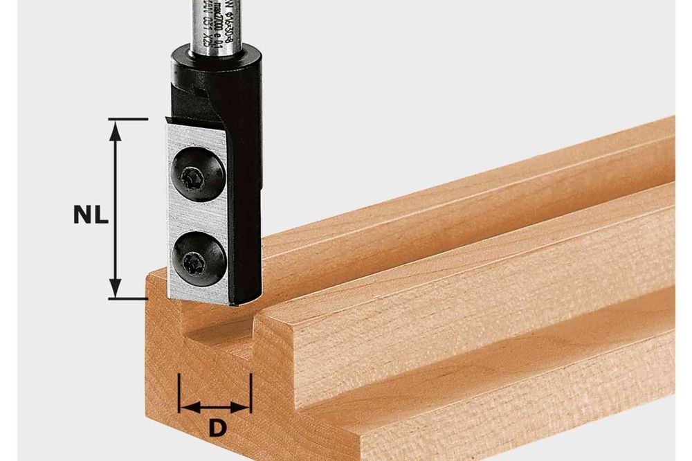 Festool Freză de canelare cu plăcuţe amovibile HW D16/30 S8