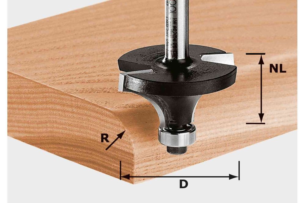 Festool Freza de rotunjit HW S12 D63/32/R25