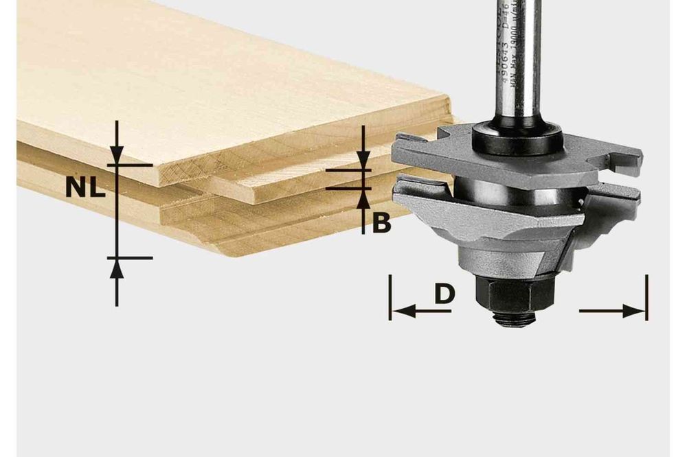 Festool Freză de profilat/cu arc HW S8 D46 x D12-FD