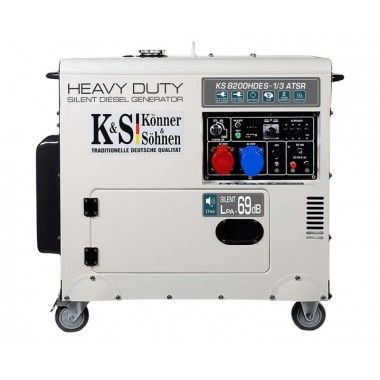 Generator de curent diesel 6.5 kW, KS 8200HDES-1/3 ATSR - Konner and Sohnen