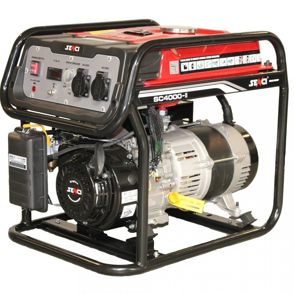 Generator de curent Senci SC-4000, 3800W, 230V - AVR inclus, motor benzina