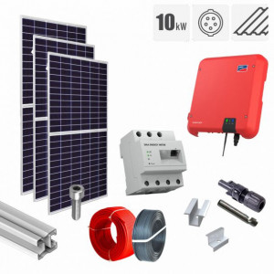 Kit fotovoltaic 10.66 kW on grid, panouri QCells, invertor trifazat SMA, tigla metalica