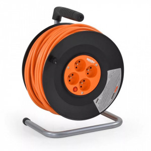 Rola prelungitoare cu tambur Hecht 450153 4 prize 50 m