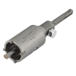 Carota cu burghiu centrare SDS Plus Wolfcraft 5480000, D 40 mm, lungime activa 46 mm