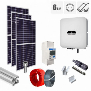 Kit fotovoltaic 6.56 kW on-grid, panouri Longi, invertor monofazat Huawei, tigla ceramica ondulata