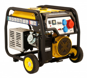 Stager FD 7500E3 generator open-frame, 6kW, trifazat, benzina, pornire electrica