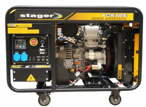 Stager YDE12E Generator open frame 10kW, monofazat, diesel, pornire la cheie
