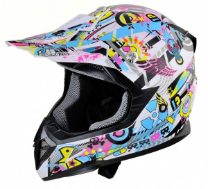 Casca moto integrala HECHT51915L design modern graffiti marimea l