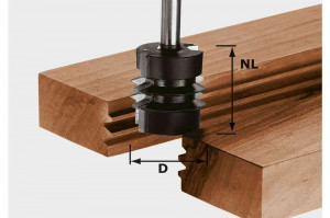 Festool Freză pentru îmbinări încleiate nut şi feder HW S8 D34/NL32