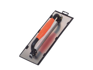 Gletiera INOX curbata cu montura de aluminiu, maner inchis 380×120