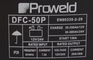 ProWELD DFC-50P redresor acumulatori 12V/24V, functie Start