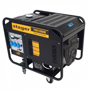 Stager YGE12000E Generator open frame 10.0kW, monofazat, benzina, pornire electrica