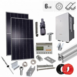 Kit fotovoltaic 6.56 kW, panouri Longi, invertor trifazat Sungrow, tigla ceramica ondulata