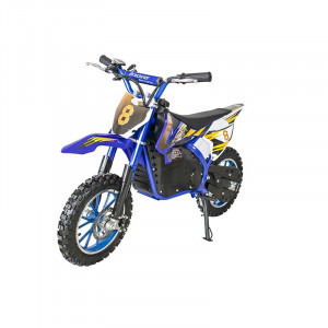 Minicross pe acumulatori Breckner Germany, putere motor 350w, acumulatori de 24 v, 12ah, culoarea albastru+negru