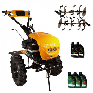 Pachet motocultor Campo 1853, benzina, EURO5, 18CP, 2+1 trepte, ulei motor si transmisie incluse