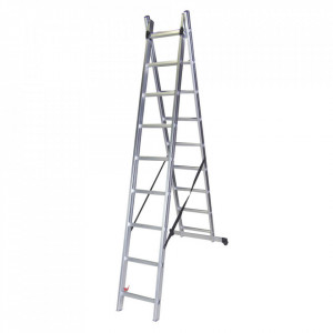 Bisonte Scara dubla aluminiu Bisonte STR209 2×9 trepte, 240 cm (BT1006299)