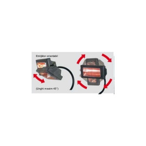 Incalzitor electric cu raze infrarosii MT22, cu trepied 2kW 230V Calore