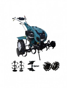 Pachet motocultor Dakard HS1100 D New 16CP cu freze, roti metalice si plug reversibil