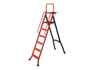 Scari pliabile din aluminiu LESCABO cu platforma, 1 tronson 3 trepte