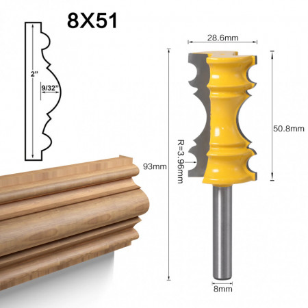 Freza lemn decor cu model 8mm